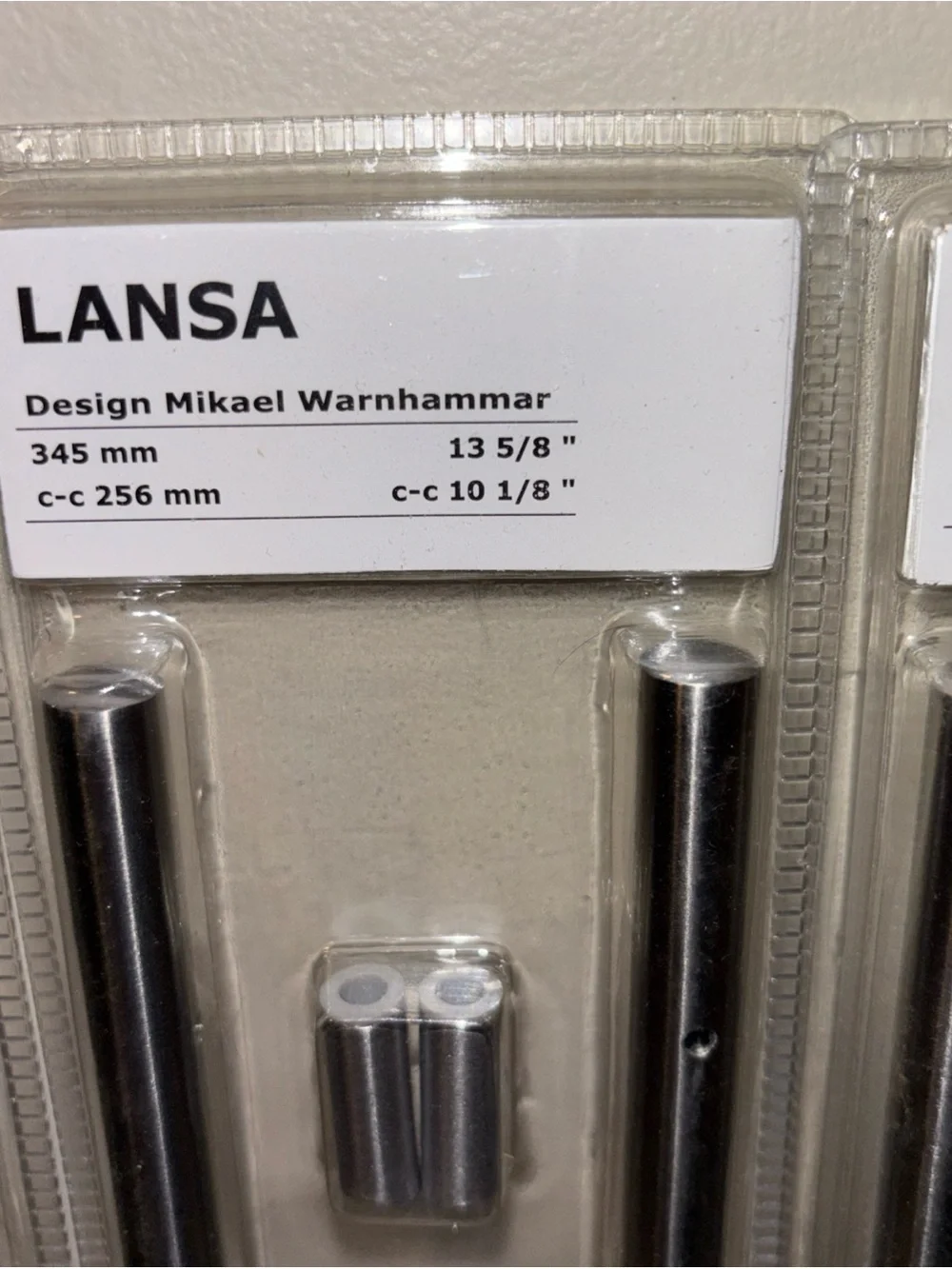 IKEA LANSA Brushed Nickel Closet Rod Support Kit - Silver Finish